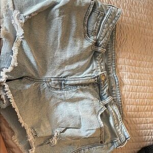 Old Navy Light Blue Frayed Denim Shorts